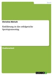 Cover von Einführung in das erfolgreiche Sportsponsoring