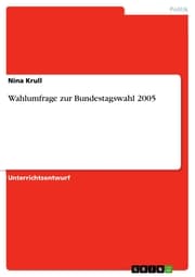 Cover von Wahlumfrage zur Bundestagswahl 2005