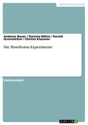 Cover von Die Hawthorne-Experimente
