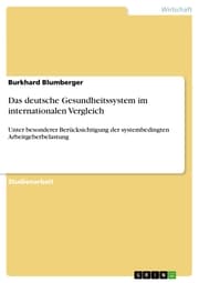 Cover von Das deutsche Gesundheitssystem im internationalen Vergleich