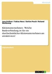 Cover von Kleinstunternehmen - Welche Bankverbindung ist für ein durchschnittliches Kleinstunternehmen am attraktivsten?