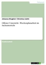 Cover von Offener Unterricht - Wochenplanarbeit im Sachunterricht