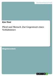 Cover von Pferd und Mensch. Zur Gegenwart eines Verhältnisses