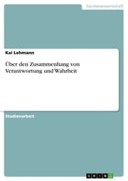 Cover von Über den Zusammenhang von Verantwortung und Wahrheit