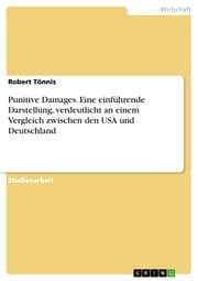 Cover von Punitive Damages. Eine einführende Darstellung, verdeutlicht an einem Vergleich zwischen den USA und Deutschland