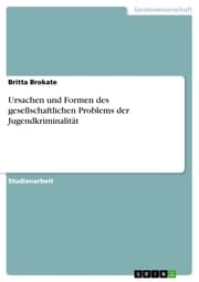 Cover von Ursachen und Formen des gesellschaftlichen Problems der Jugendkriminalität