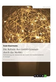 Cover von Die Reform des GmbH-Gesetzes durch das MoMiG
