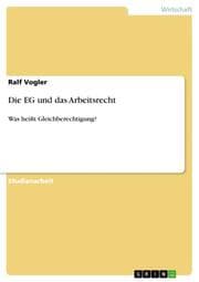 Cover von Die EG und das Arbeitsrecht