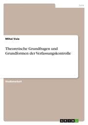 Cover von Theoretische Grundfragen und Grundformen der Verfassungskontrolle