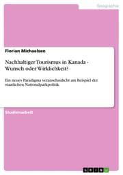 Cover von Nachhaltiger Tourismus in Kanada