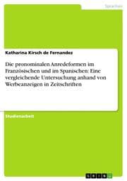 Cover von Die pronominalen Anredeformen im Französischen und im Spanischen