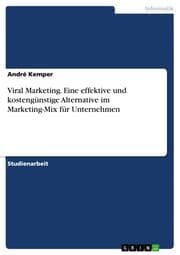 Cover von Viral Marketing. Eine effektive und kostengünstige Alternative im Marketing-Mix für Unternehmen