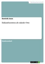 Cover von Einkaufszentren als sakrale Orte