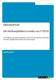 Cover von Die Stierkampfbilder (corride) von 1792/93