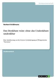 Cover von Das Denkbare wäre ohne das Undenkbare undenkbar