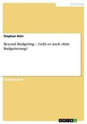 Cover von Beyond Budgeting