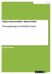 Cover von Zensurgebung im Schulfach Sport