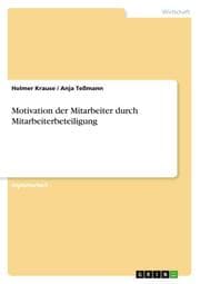 Cover von Motivation der Mitarbeiter durch Mitarbeiterbeteiligung