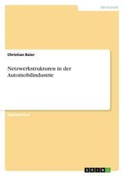 Cover von Netzwerkstrukturen in der Automobilindustrie