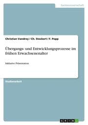 Cover von Übergangs- und Entwicklungsprozesse im frühen Erwachsenenalter