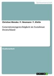 Cover von Generationengerechtigkeit im Sozialstaat Deutschland