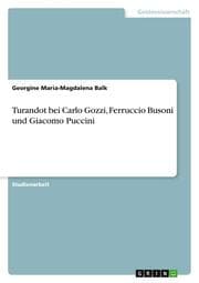 Cover von Turandot bei Carlo Gozzi, Ferruccio Busoni und Giacomo Puccini