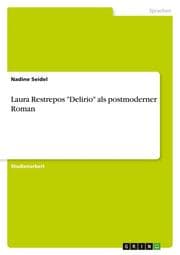 Cover von Laura Restrepos 'Delirio' als postmoderner Roman