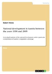 Cover von National development in Austria between the years 1990 and 2005