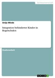 Cover von Integration behinderter Kinder in Regelschulen