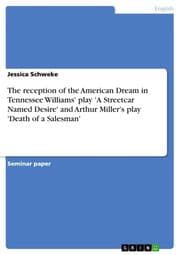 Cover von The reception of the American Dream in Tennessee Williams' play 'A Streetcar Named Desire' and Arthur Miller's play 'Death of a Salesman'