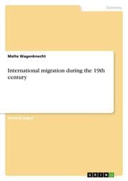 Cover von International migration during the 19th century
