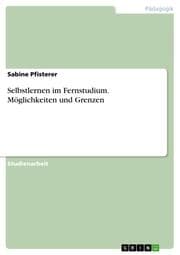Cover von Selbstlernen im Fernstudium.Möglichkeiten und Grenzen