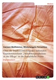 Cover von Über die Implementierung des nationalen Expertenstandards 'Dekubitusprophylaxe in der Pflege' in die betriebliche Praxis