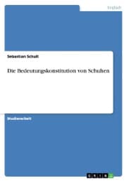 Cover von Die Bedeutungskonstitution von Schuhen