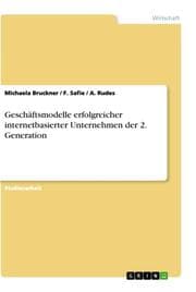 Cover von Geschäftsmodelle erfolgreicher internetbasierter Unternehmen der 2.Generation