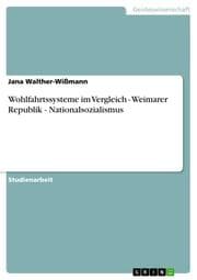 Cover von Wohlfahrtssysteme im Vergleich - Weimarer Republik - Nationalsozialismus