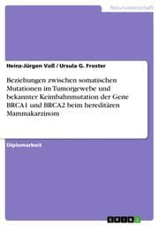 Cover von Beziehungen zwischen somatischen Mutationen im Tumorgewebe und bekannter Keimbahnmutation der Gene BRCA1 und BRCA2 beim hereditären Mammakarzinom