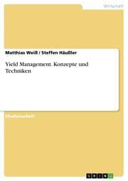 Cover von Yield Management.Konzepte und Techniken