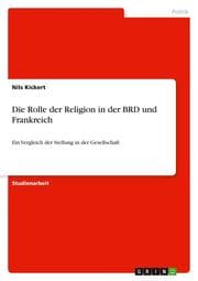 Cover von Die Rolle der Religion in der BRD und Frankreich