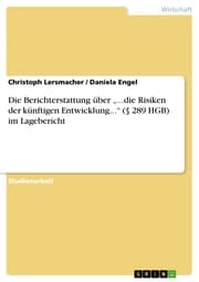 Cover von Die Berichterstattung über '...die Risiken der künftigen Entwicklung...' (§ 289 HGB) im Lagebericht