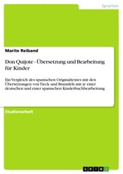 Cover von Don Quijote - Übersetzung und Bearbeitung für Kinder