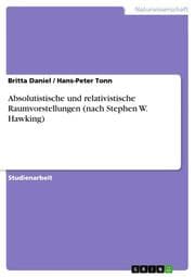 Cover von Absolutistische und relativistische Raumvorstellungen (nach Stephen W.Hawking)