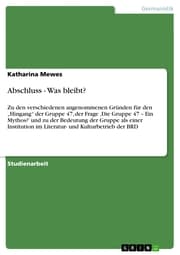 Cover von Abschluss - Was bleibt?