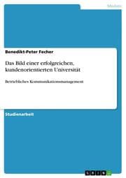Cover von Das Bild einer erfolgreichen, kundenorientierten Universität