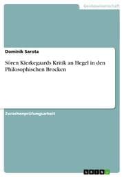 Cover von Sören Kierkegaards Kritik an Hegel in den Philosophischen Brocken