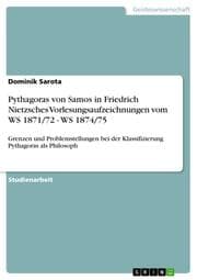 Cover von Pythagoras von Samos in Friedrich Nietzsches Vorlesungsaufzeichnungen vom WS 1871/72 - WS 1874/75