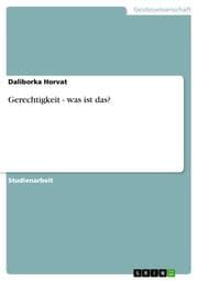 Cover von Gerechtigkeit - was ist das?