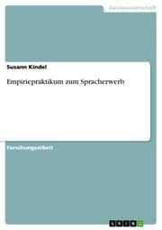 Cover von Empiriepraktikum zum Spracherwerb