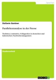 Cover von Paralleltextanalyse in der Presse