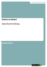 Cover von Sprachentwicklung